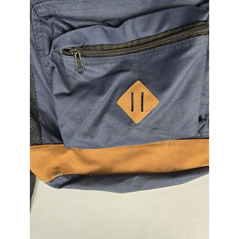 Navy Blue Backpack School Travel Laptop Book Bag Everyday Casual Unisex Backpack